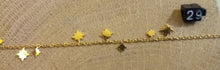 Charger l&#39;image dans la galerie, Bracelet chaîne réglable acier inoxydable doré ou argenté avec étoiles, soleils, pastilles ou gouttes lisses
