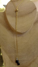 Lade das Bild in den Galerie-Viewer, Collier chaîne cravate en acier inoxydable doré et pierre
