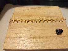 Carregar imagem no visualizador da galeria, Bracelet chaîne réglable en acier inoxydable et pierres agates noires ou blanches

