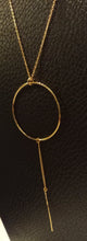 Cargar imagen en el visor de la galería, Sautoir chaîne plaqué or ou argent réglable avec cercle
